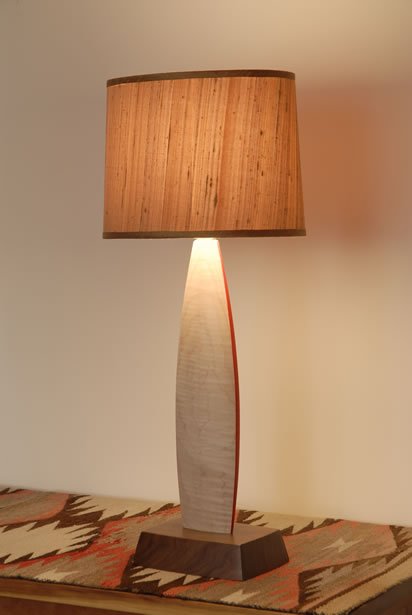 Curly Maple Table Lamp